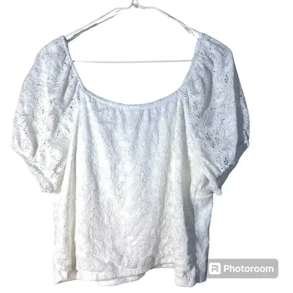 No Bounderises white juniors crop lace top size XXL (19) - Picture 4 of 6